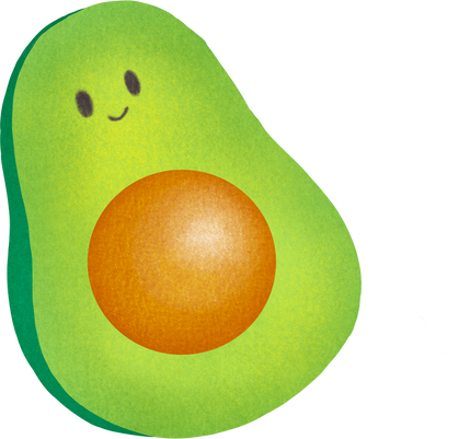 Avocado with face